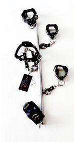 Розпірка із фіксаторами Candy Hero THOLD2 натуральна шкіра чорна