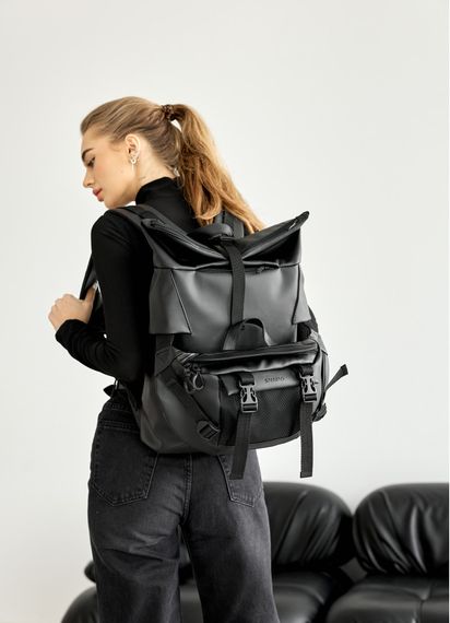 Жіночій рюкзак рол Sambag RollTop KZN чорний 39 х 28.5 х 15 см (24300001) | Зображення 3