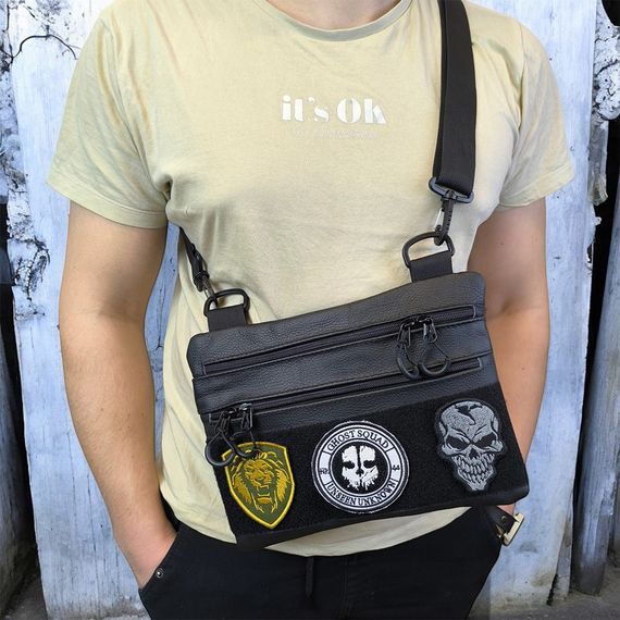 Чоловіча сумка кобура з натуральної шкіри, для скритого носіння з кобурою, чоловічий месенджер | Зображення 6