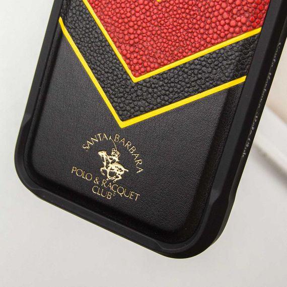 Шкіряний чохол Polo Santa Barbara Barton для Apple iPhone 16 Pro Max (6.9") Black / Yellow | Зображення 4