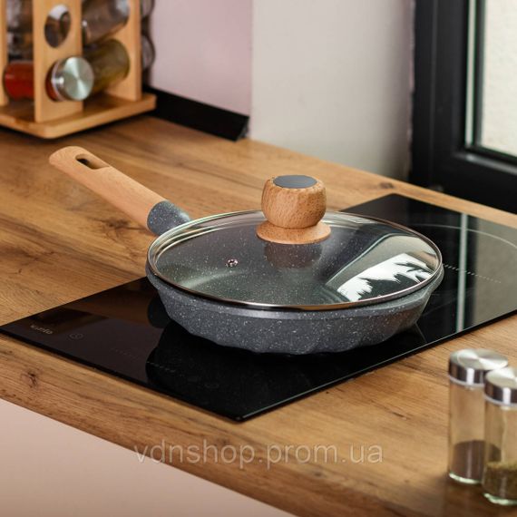 Алюминиевая сковорода 1,8 л с мраморным антипригарным покрытием Ø 24 см серая MGC HP-4-423G | Зображення 5