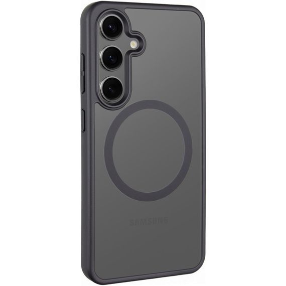 TPU+PC чохол Metal Buttons with MagSafe Colorful для Samsung Galaxy S24+ Чорний / Black