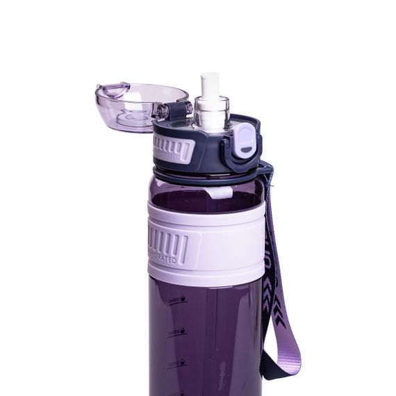Бутылка для воды Houo спортивная 1 литр с флип крышкой фиолетовая HP-14-33V | Зображення 2