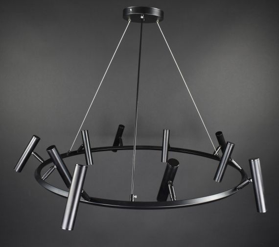 Люстра світлодіодна підвісна LED світильник для квартири на стелю лед 27745 Чорний 40-150х100х100 см.