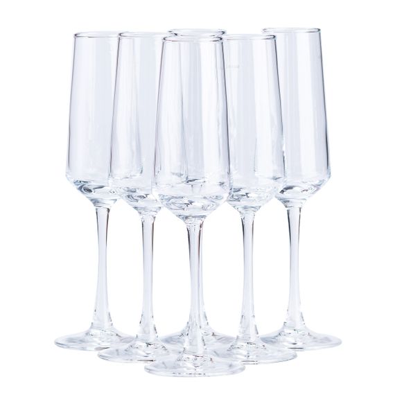 Бокалы для шампанского на высокой ножке 6 шт HP564