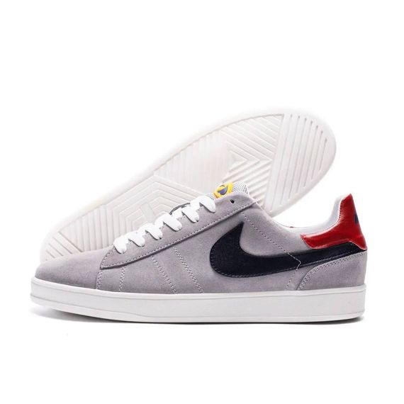 Демісезонні шкіряні (замш) кеди Nike колір сірий