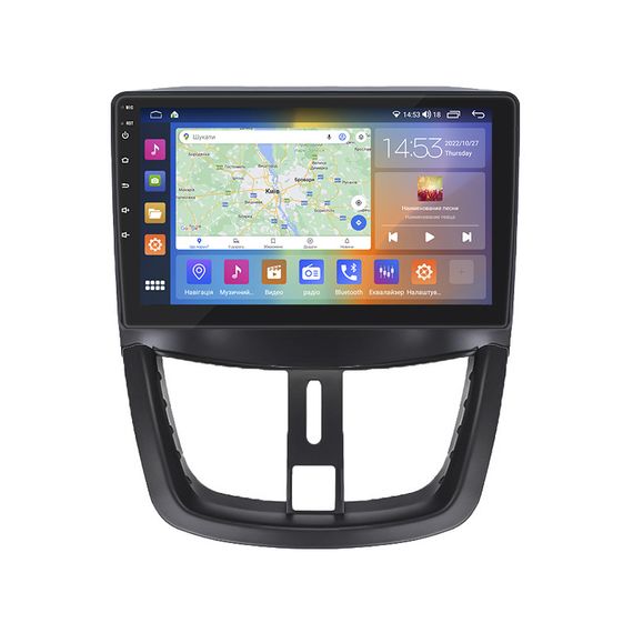 Штатная магнитола 9" Lesko для Peugeot 207 I 2006-2009 4/64Gb CarPlay 4G Wi-Fi GPS Prime IPS 8 ядер Пежо