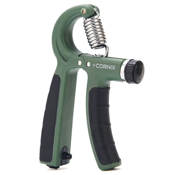 Еспандер кистьовий Cornix 5-60 кг з регульованим навантаженням та лічильником XR-0261 Navy Green/Black | Зображення 2