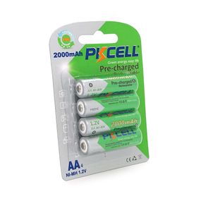 Аккумулятор PKCELL 1.2V AA 2000mAh NiMH Already Charged, 4 штуки в блистере цена за блистер, Q12