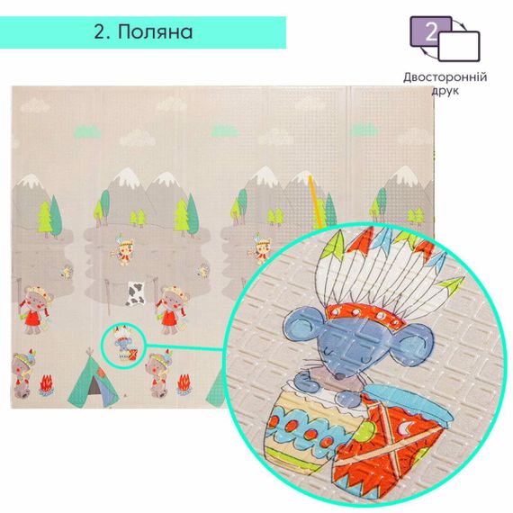 Детский складной развивающий термоковрик 150х200х1см "Поляна | Ростомер" (278) SW-00000848 | Зображення 4