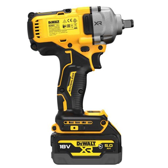 Гайковерт ударный аккумуляторный бесщёточный 1084Нм DeWALT DCF891P2G | Зображення 3