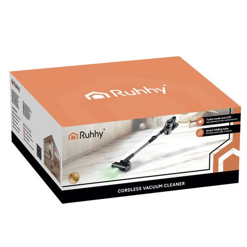 Бездротовий вертикальний пилосос Ruhhy LunPro 400 Вт — 35 кПа, 52 хв роботи, підсвітка, складана трубка, HEPA-фільтр | Зображення 2