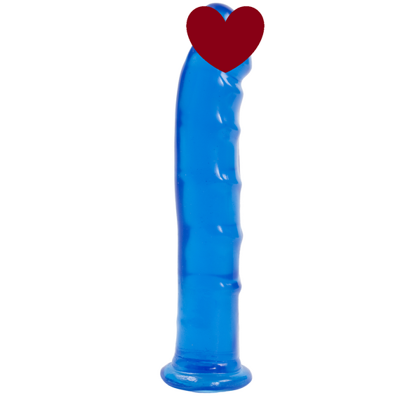 Фалоімітатор Doc Johnson Jelly Jewels Dong & Suction Cup Blue, діаметр 3,6 см, антибактеріальний ПВХ Sex Aura