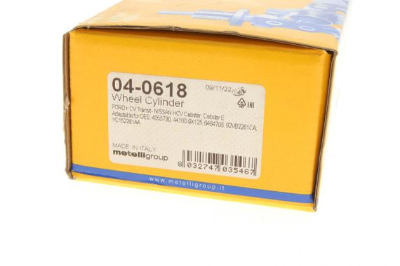 Циліндр гальмівний задній Ford Transit 91-14 Nissan Cabstar E 98-06 LDV Maxus 05-09 04-0618 | Зображення 5