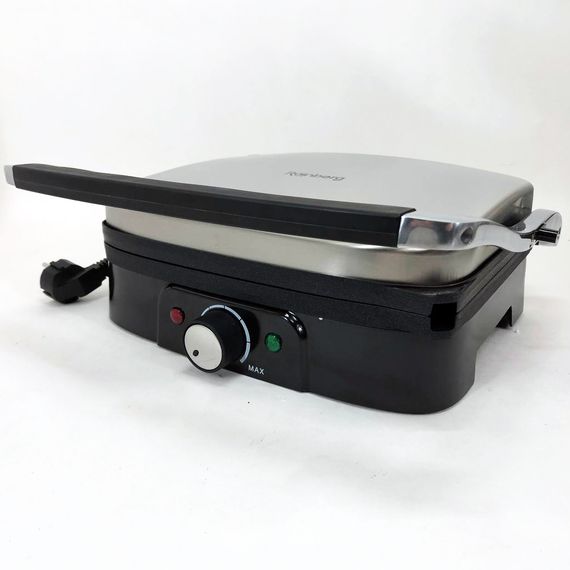 Гриль притискний Rainberg RB-5413 терморегулятор антипригарний 3200 Вт нержавіюча сталь | Зображення 5