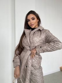 Пальто жіноче стьобане Milania Розмір M-L (44-46) XS-S (42-44), XL (48-50) Біж