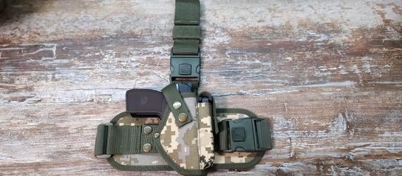 Кобура для ПМ Макарова на бедро ногу з платформою  Піксель Олива Хакі Чорна Койот Мультикам | Зображення 1