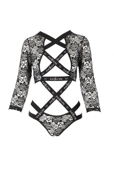 Боді з довгими рукавами та відкритими грудьми LETICIA BODY black S/M - Passion | Зображення 2