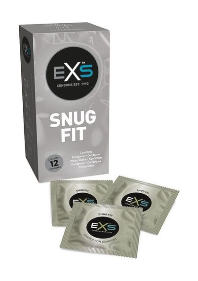 Презервативы EXS SNUG FIT плотно прилегающие, веганские (цена за пачку, 12 шт.) sexstyle