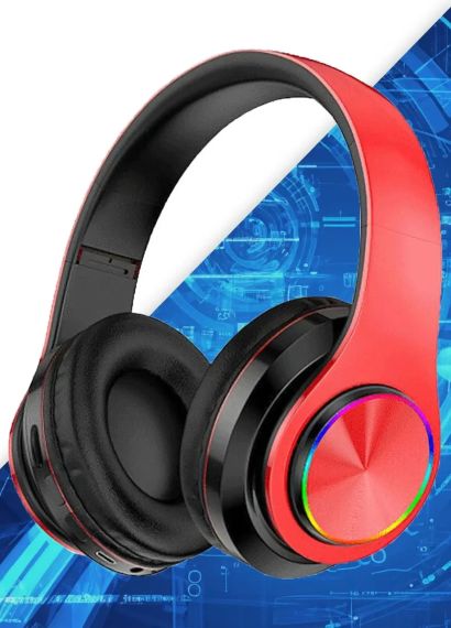 Беспроводные наушники B39, с микрофоном / Накладные bluetooth наушники с подсветкой | Зображення 1