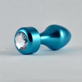Анальна пробка - Heavy Metal Anal Plug Rosebud Aluminium Blue Sex Aura