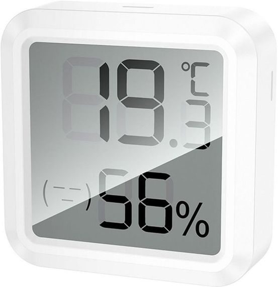 Термогігрометр HOCO HX40 з LCD дисплеєм, вимірюванням температури та вологості - White | Зображення 1