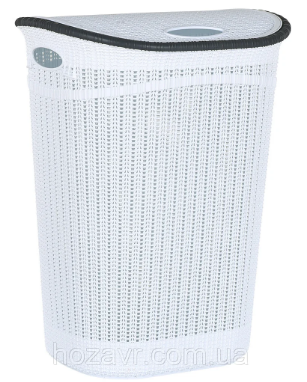 Кошик для білизни 52 л 40*36*60 см білий Євров'язка ELIF