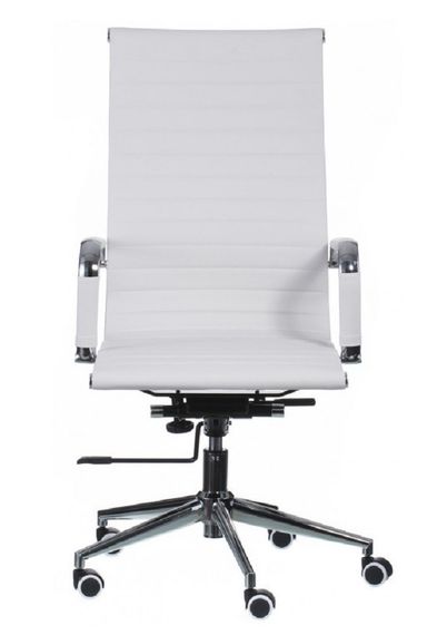 Супертонке комп'ютерне крісло Solano artleather white з механізмом Deep Tilt (DT) | Зображення 1