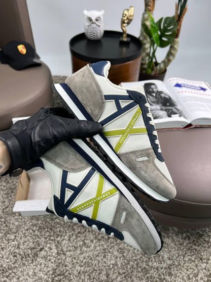 Чоловічі кросівки Exchange AX Grey White замша , текстиль , В'єтнам 45 28.5 | Зображення 3