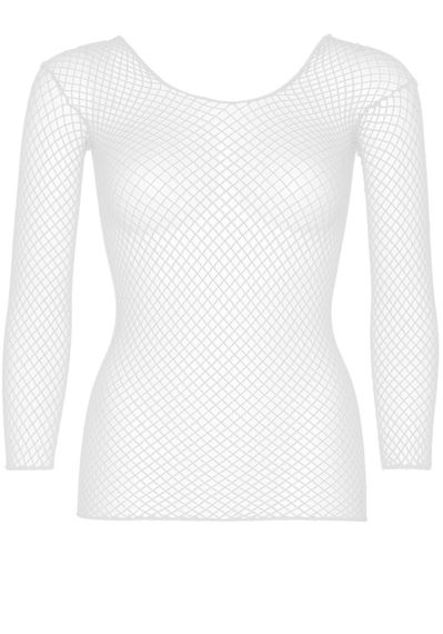 Сітчастий топ Leg Avenue Long Sleeves T-Shirts White, One Size | Зображення 2