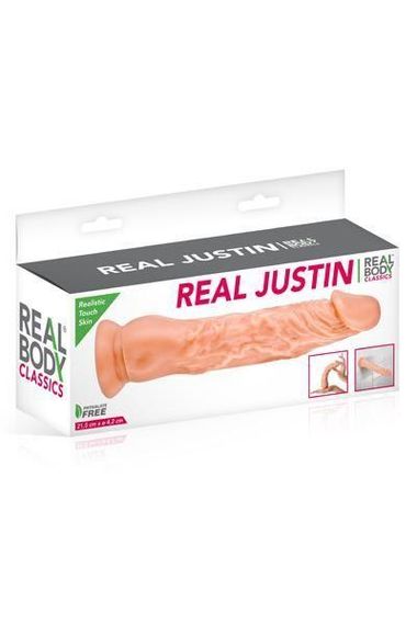 Фаллоимитатор Real Body - Real Justin Flesh, TPE, диаметр 4,2см Sex Aura | Зображення 3