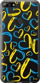 Чехол на Huawei Y7 Prime 2018 Сердца UA "5292u-1509-17620"