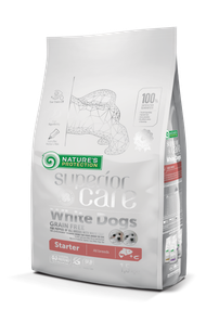 Корм Nature's Protection Superior Care White Dogs Grain Free Starter All Breeds сухой для щенят с белым окрасом шерсти 1.5 кг