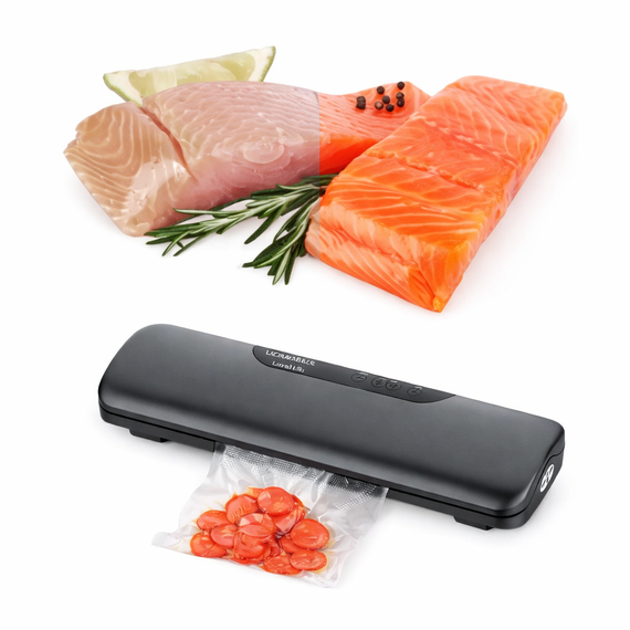 Вакуумный упаковщик для продуктов Luma Bella LB-63027, автоматический вакууматор 100 Вт с запайкой до 30 см | Зображення 2