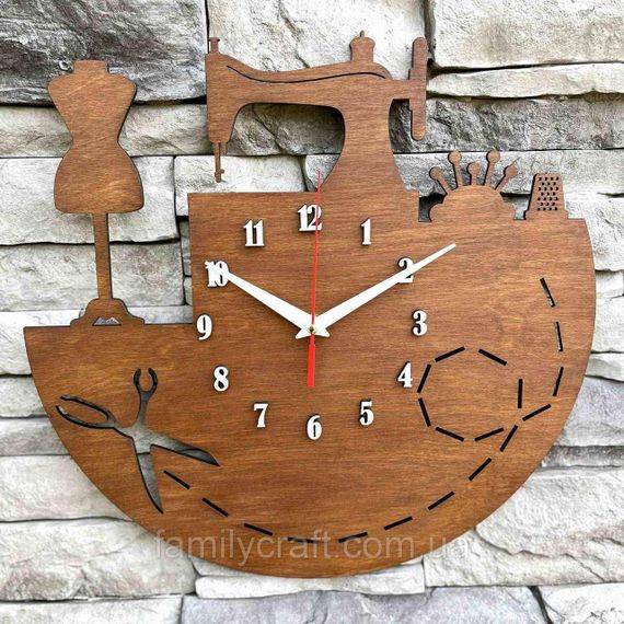 Настінний годинник персоналізований Корпоративний подарунок Тематичний годинник швачка