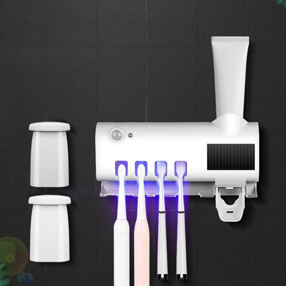 Диспенсер з УФ стерилізацією для зубної пасти та щіток BRUSH STERILIZER / Тримач для зубних щіток | Зображення 5