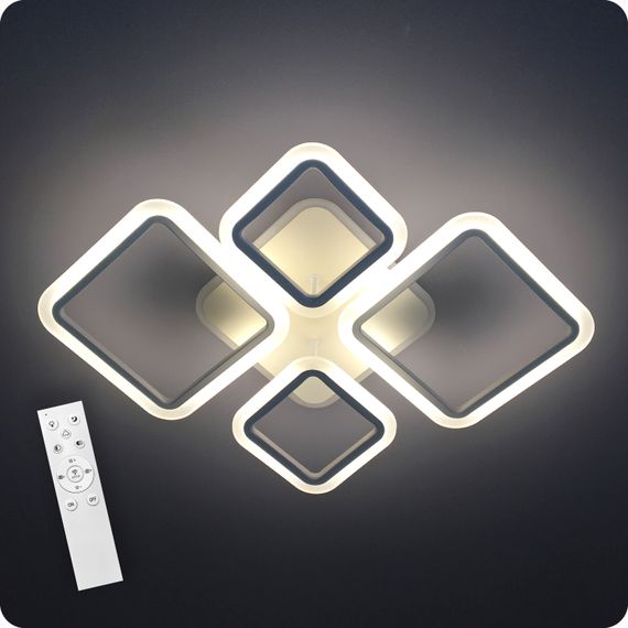 Люстра світлодіодна 517 Light 3color з пультом 96Вт Білий (01719) | Зображення 1