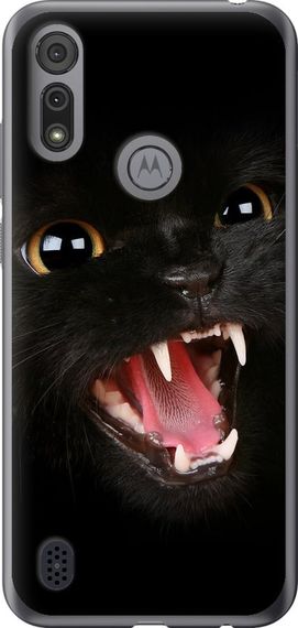 Чехол на Motorola E6s Чёрная кошка "932u-2001-17620"