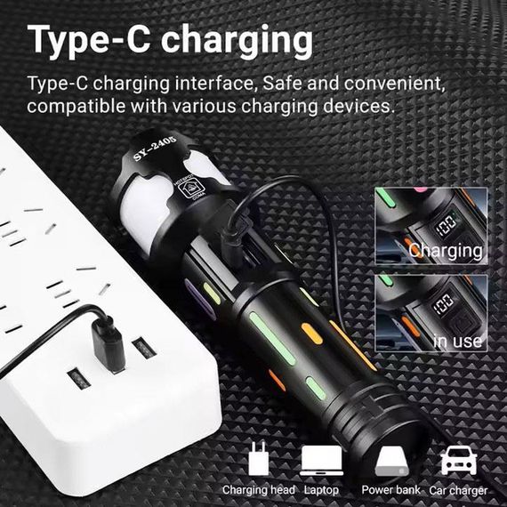 Ліхтар з TG-діодом, Power Bank, індикація заряду, ЗУ Type-C XPRO BL-2405-TG (47157-2405_349) | Зображення 7