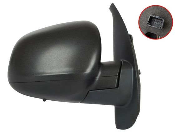 Renault Kangoo (від 2013-) праве електричне зовнішнє чорне дзеркало в зборі з підігрівом без датчика t на 5 контактів, Рено Кенго | Зображення 1