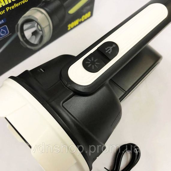 Акумуляторний ліхтар повербанк, Аварійна лампа ліхтар лампа для риболовлі Прожектор для кемпінгу OQ-41 | Зображення 8