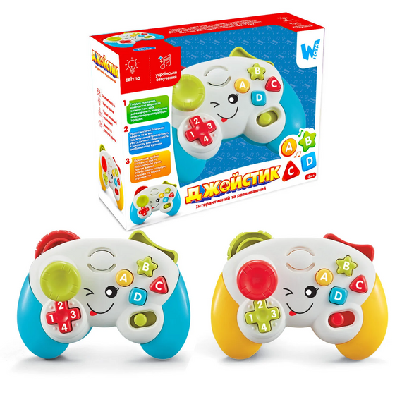 Розвиваючий музичний джойстик геймпад WToys 63566 Блакитний shop (2000990852762)