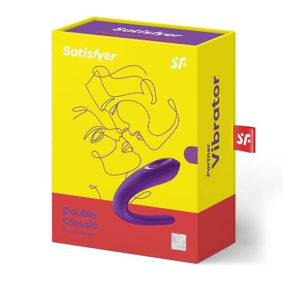Вібратор для пар Satisfyer Double Classic Violet з одним моторчиком | Зображення 2