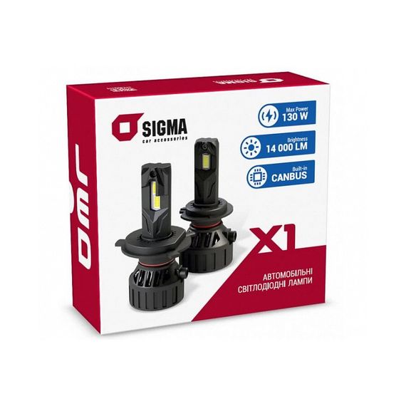 Світлодіодні лампи Led Sigma X1 6000K 65W H11 CanBus (2 лампи) | Зображення 3