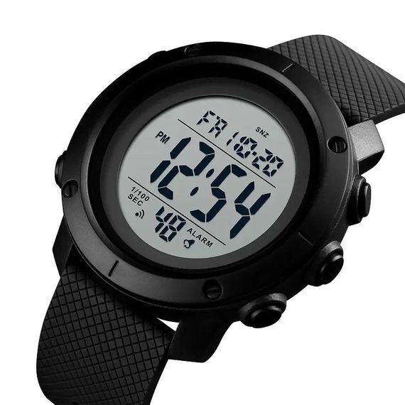 Годинник наручний чоловічий SKMEI 1434BKWT BLACK-WHITE, оригінальний чоловічий годинник. Колір: чорний | Зображення 3