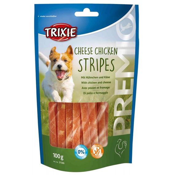 Ласощі для собак з куркою та сиром Trixie Premio Chicken Cheese Stripes, 100 гр
