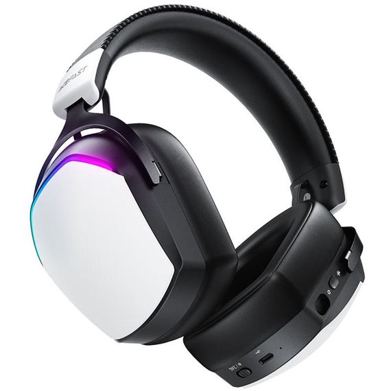 Накладні бездротові навушники Acefast H11 Gaming (Bluetooth+3.5mm+2.4G) White | Зображення 1