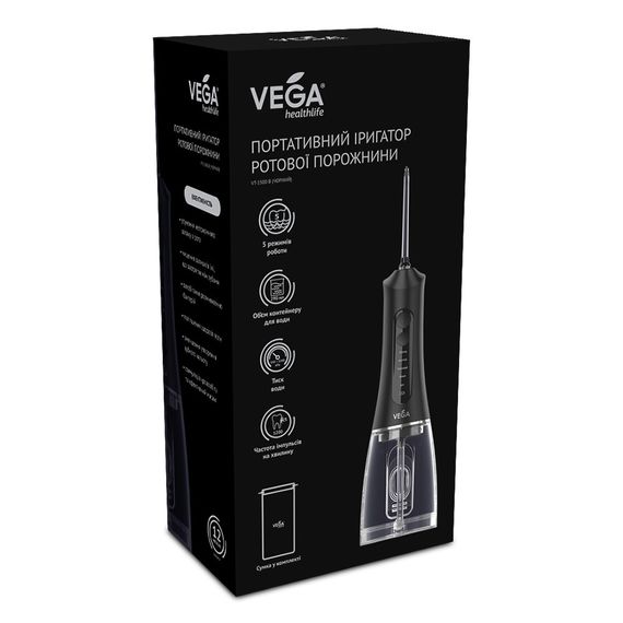 Портативный ирригатор Vega VT-1500 Black гарантия 1 год | Зображення 3