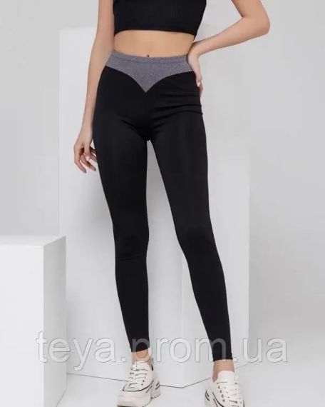 Легінси колір чорний/сірий FI_002731