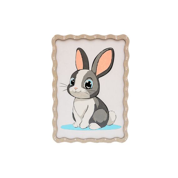 Картина по номерах "Кролик" Puz-22944 формат А4 пензлик, фарби, кріплення для стіни | Зображення 2